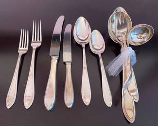 Ventura Silver Plate by Keltum, Made in Holland, 6 Piece Place Setting for 8. Plus 7 Serving Pieces.