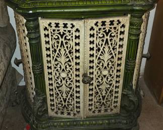 French Victorian Enameled Cast Iron Footed Radiator Cover