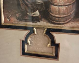 Steel engraving plate for "George Baxter’s Get me Warm Now", title line at bottom reading  Engraved, Printed, and Published Oct. 30, 1854, by George Baxter, the Inventor and Patentee of Oil Colour Picture Printing, 11 & 12, Northampton Square (Entered at Stationers’ Hall).” 