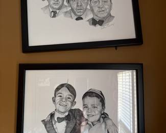 George Murray signed pencil drawing