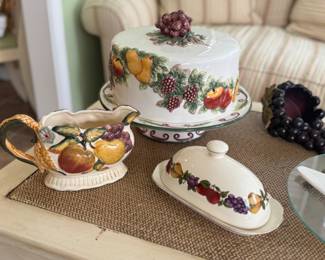 Lots of harvest and fruit decor throughout the home