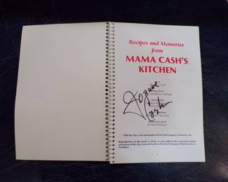 Johnny Cash's Mom's Signature in Her Cookbook