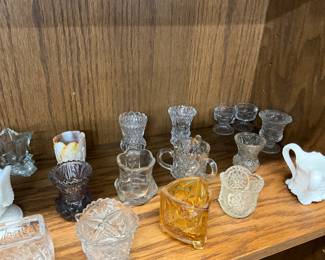 Glass Toothpick Holders & Salt Cellars