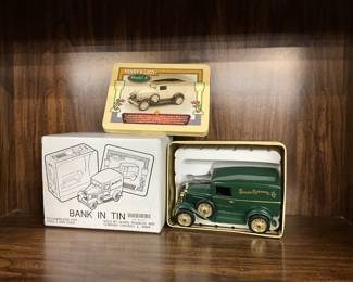 Die-Cast Metal Bank in a Tin - Henry's Lady Model A - Sears Roebucks Co Car/Truck