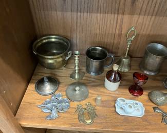 Red Amberina Glass Eye Wash Cup - Child Tea Set - Misc Metal Items