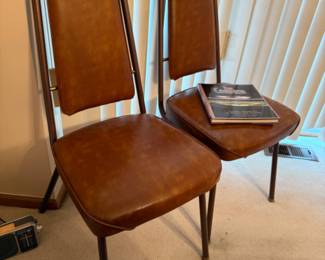 Mid-Century Modern Faux Leather Chairs