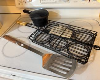 Burger Press, Metal Spatula
