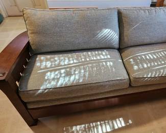 Stickley sofa light blue,length 83in depth 37in. height 34