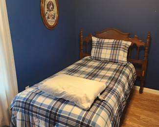 Full Headboard and Twin Mattress BOx Springs and Bedding
