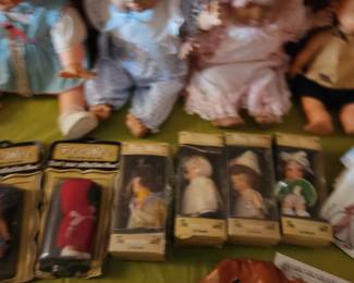 VINTAGE DOLLS, KISSY FACE, PEE WEE, PEBBLES AND BAMM BAMM, COLGATE, BUBBLES CONTAINERS, THE MUMMY, PEBBLES, BAMM BAMM, SANTA, SMOKEY THE BEAR, FIRE TRUCK,