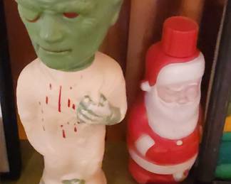 Vintage Soaky Colgate Palmolive Bubble SAnta and Rare Mummy