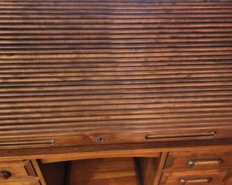 Oak Roll Top Desk