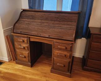Oak Roll Top Desk