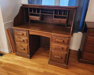 Oak Roll Top Desk