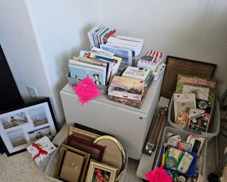 Sewing items and greeting cards