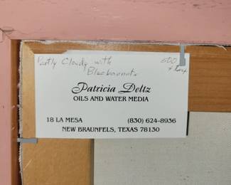 New Braunfels artist Patricia Deltz oil on canvas