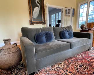Pottery Barn Sofa 86"
"Cameron Square" in Slate Performance Velvet 