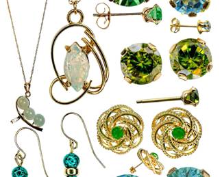 Fine Jewelry - Antique through Modern Yellow Gold Earrings & Necklaces