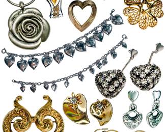 Costume Jewelry - Antique through Modern Earrings & Brooches