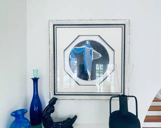 Anje Kjaer Sommerso Glass bottle/Decanter
Royal Copenhagen Cobalt Blue Crystal Bottle/Harlekin Bottle
