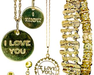 Fine Jewelry - Antique through Modern Yellow Gold Earrings, Baby Rings & Necklaces