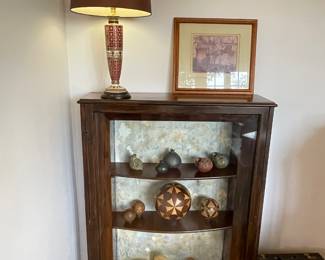 -SOLD CABINET- Curved glass cabinet 