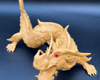 Elaborate wood carving from Japan