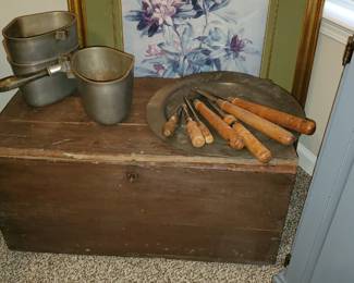 Rustic Trunk, Wood Turning Tools