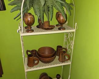 Vintage metal shelving