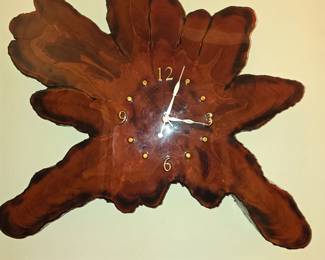 Live edge Hardwood vintage wall clock