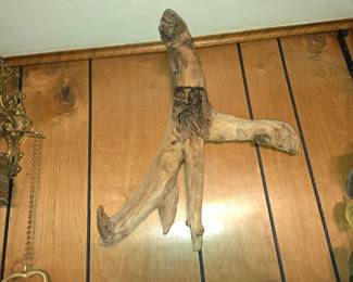 Vintage carved tree spirit