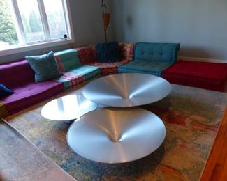 Roche Bobois Large Mah Jong Sectional Sofa & Roche Bobois Ovni Up Cocktail Tables (area rug "not for sale")