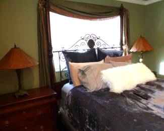 Ethan Allen 4 poster master bedroom set, queen size mattress & box spring 