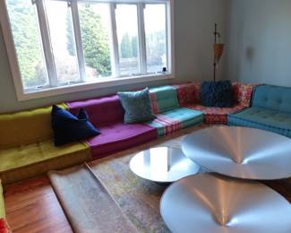 Roche Bobois Large Mah Jong Sectional Sofa & Roche Bobois Ovni Up Cocktail Tables (area rug "not for sale")