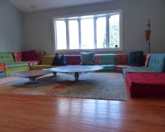 Roche Bobois Large Mah Jong Sectional Sofa & Roche Bobois Ovni Up Cocktail Tables (area rug "not for sale")