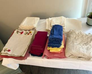 Hand done and other table linens