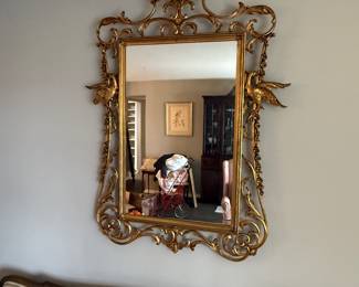 Large and delicate one of a kind gold mirror. Custom made for my grandparents.