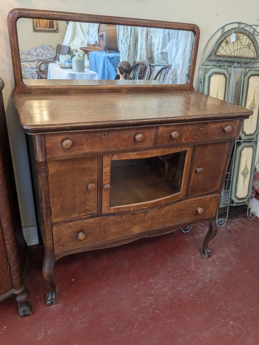 Oak Server 42"x38"x21.5"