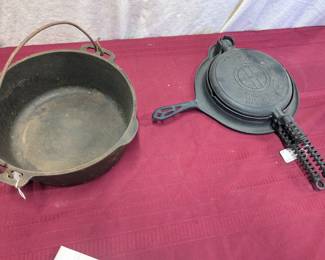 Cast Iron Pot & Waffle-Maker