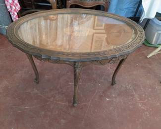 Glass-Top Coffee Table 30"x20"