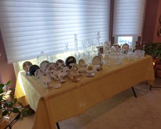 Bric-a-brac, cups & saucers, crystal