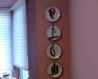 Franklin Mint House of Erte Limited Edition Collector Plates "Pearls and Emeralds"