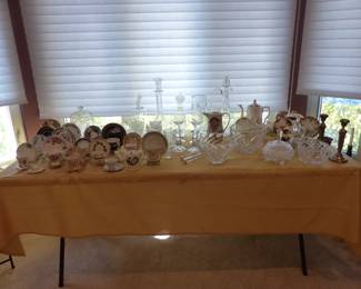 Bric-a-brac, cups & saucers, crystal