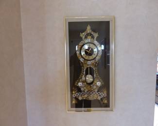 Vintage L. Kersch Pendulum Collage Wall Clock