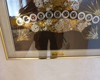 Vintage L. Kersch Pendulum Collage Wall Clock