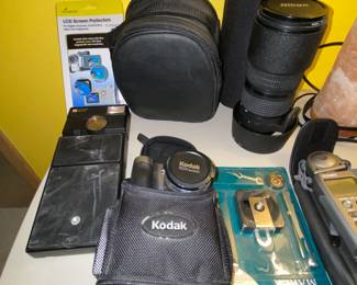 Kodak and Nikon cameras and lenses