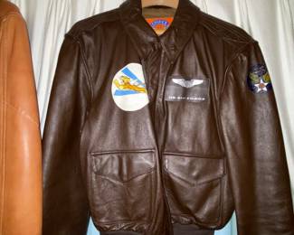 Brown leather Air Force jacket
