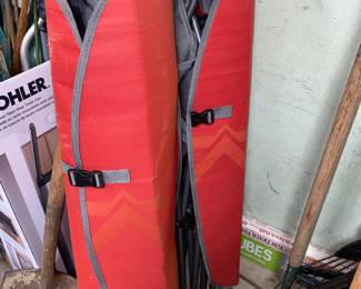 Lawn pads and folding chairs