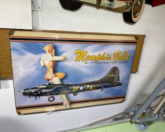 Memphis Belle metal sign 