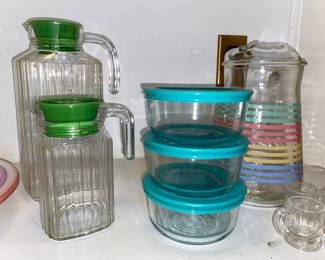 Misc. pitchers and containers 